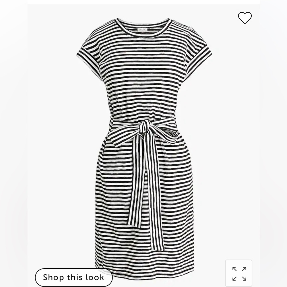 NWT - J.Crew Short sleeve tie-waist T-shirt dress (Size M)